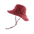 thumbnail image 3 of Quick Dry Safari Sun Hat Breathable Bucket Hat With Adjustable Chin Strap Uv Protection Travel Hat For Fishing Hiking Beach(Red-58Cm), 3 of 3
