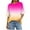 Hot Pink, variant on yievot Oversized T Shirts for Women Short Sleeve Summer Casual Loose Top Gradient Color Print Tee with Pocket