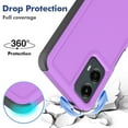thumbnail image 5 of YEYKX Defender Case for Motorola Moto G 5G 2024 6.6'' Heavy Duty 1 in 1 Design Rugged Full Body Dustproof Shockproof Bumper Non-Slip Protective Cover,Purple,For Moto G 5G 2024, 5 of 5