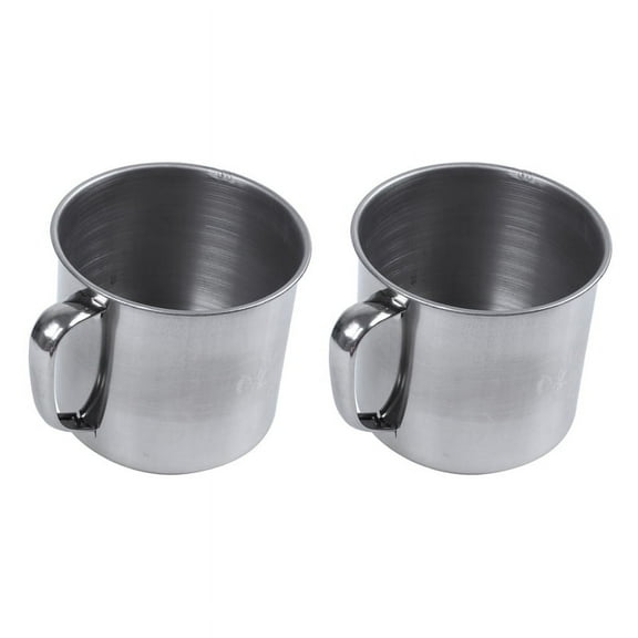 2X Stainless Steel Coffee Tea Mug Cup-Camping/Travel-3.5 Inch,2 x stainless steel mug