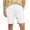 White, variant on Kmdttou Men's Shorts Pack Muscle Casual Shorts Imitation Cotton And Linen Texture Shorts Solid Color Tied Five Quarter Pants Thin Shorts (Available in Plus Size)