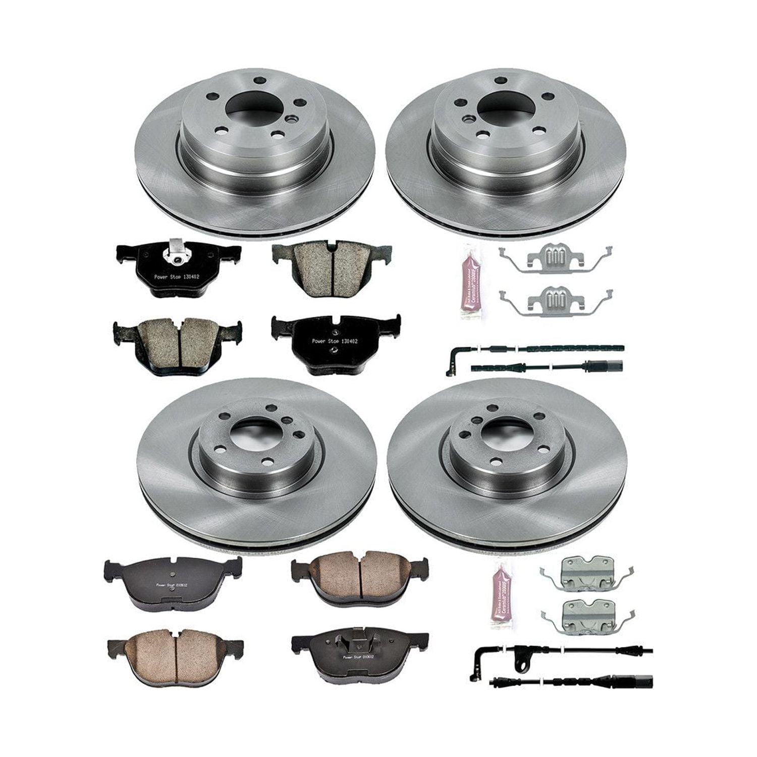 Power Stop Front and Rear Stock Replacement Brake Pad and Rotor Kit KOE6063