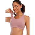 thumbnail image 4 of Womens Fitness Sports Bra, Criss-Cross Back Padded Strappy Sports Bras Medium Support Yoga Bra with Removable Cups, 4 of 7