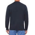 thumbnail image 3 of INSPIRE CHIC Men's Mock Neck Pullover Sweater Solid Color Quarter Zip Knitted Polo Sweater L Dark Blue, 3 of 5