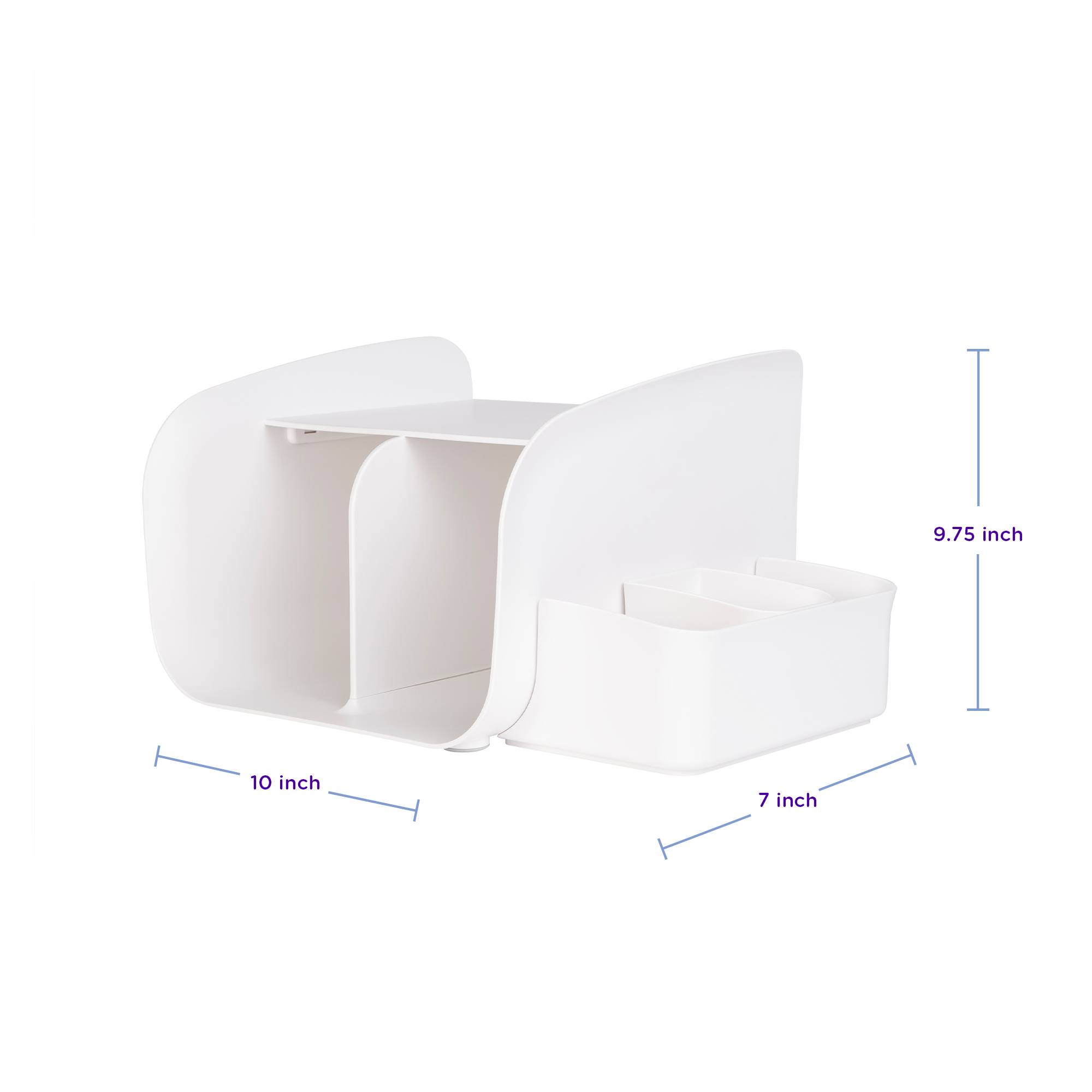 Ubbi Diaper Caddy Organizer, White photo 3