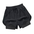 thumbnail image 4 of Pantalones cortos de entrenamiento para hombre, ropa deportiva transpirable para correr, fútbol, ​​fitness y ejercicio. Negro, 4 of 9