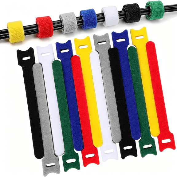 XENAKY 70 Pcs 6 Inch Cable Ties Reusable Cable Management Adjustable Cable Organizer, Cable Straps, Cord Wraps and Hook Loop Straps for Computer,Gaming, Wire, Desk- Home Office Essentials