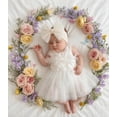 thumbnail image 2 of 2Bunnies Baby Toddler Girls' 6M-3T 3D Flower Petal Bow Tie-Back Bow Dress, 2 of 3