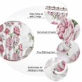 thumbnail image 3 of Pink Floral Bathroom Shower Curtains with 12 Hooks Polyester Waterproof Shower Curtain for Stalls and Bathtubs Spring Summer Modern Flower Leaf Decorative Bathroom Privacy Curtain 72x72 Inches, 3 of 9