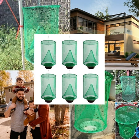 

amousa 6pcs Catching Summer Hanging Cages Farm Mesh Reusable Garden Portable Easy Use Outdoor Ranch Foldable