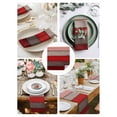 thumbnail image 4 of nqOlkjepod Red Wooden Cloth Napkins Set of 4 Reusable Dinner Napkins, Grey Stripe Gradient Country Rustic Grain Cocktail Napkin Washable Table Napkins for Wedding/Holiday Party/Baby Shower 20"x20", 4 of 8