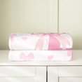 thumbnail image 3 of Pink Bow Bed Blanket,Princess Style Bowknot Love Hearts Girly Fairy Flannel Blanket for Room Decor,Initial Letter B Chic Romantic Fleece Blanket Adults,Super Soft,Twin 60"x80", 3 of 6
