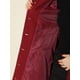 thumbnail image 5 of Abrigo con capucha y cinturón de una sola fila de botones para mujeres, abrigo de invierno con bolsillos, L, rojo, 5 of 6