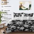 thumbnail image 4 of Black Rose Bedding 3 Piece Duvet Cover Set Full Size, Vintage Pastoral Botanical Floral Leaves Vines Soft Microfiber Comforter Cover with Zipper Closure & Pillowcases, FadeResistant Quilt Cover, 4 of 9