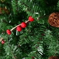 thumbnail image 3 of Gymax 7' Artificial PVC Christmas Tree Décoration de Baies Rouges et de Pommes de Pin, 3 of 7
