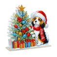 thumbnail image 1 of Servilletero Con Pintura Diamantes Adorno Acrílico Navidad Gato Doble Cara, 1 of 9