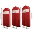 thumbnail image 4 of Shoreew 1/3Pcs Garment Bags with Clear Window Zipper Closure Breathable Multipurpose Garment Dust Covers Hanging Clothes Bags, 4 of 6