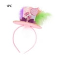 thumbnail image 6 of Doomiva Women Mini Top Hat Hair Band with Sequins Feather Party Mini Top Hat Hair Hoop Lolita Hair Accessories Cosplay Mottoparty 1Pc One Size, 6 of 6