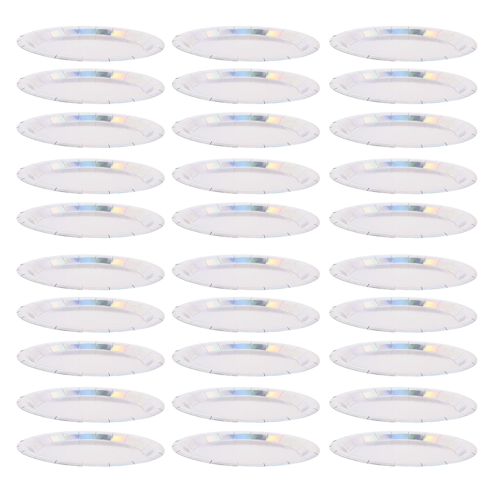 UPOUART 50Pcs Sturdy Paper Plates for Outdoor Parties 9.04Inch