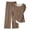 Brown, variant on 2 Piece Lounge Sets for Women Spring Vacation Summer Outfits Matching Two Pcs Knit Tracksuits Sweat Suits Gray,2XL