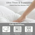 thumbnail image 3 of Teler King Mattress Topper, Mattress Pad Pillow top for Deep Sleep, White, 3 of 10