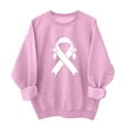 thumbnail image 2 of VOONCAS Womens Tops Fall Winter Casual Long Sleeve Crew Neck Print Pink Going Out Tops for Women Size L, 2 of 4