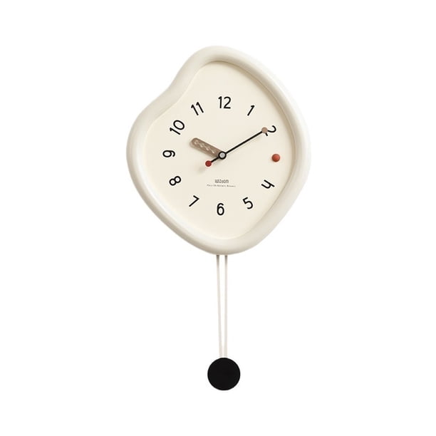 Reloj de pared moderno con números grandes for sala de estar, cocina, hogar, dormitorio, escuela y oficina. Blanco, verde y negro.