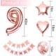 thumbnail image 3 of Cumpleañera de 9 años, Decoración de cumpleaños de oro rosa de 9 años, Globo de cumpleaños de 9 años, Pancarta de decoración de cumpleaños de 9 años, Globos de confeti de oro rosa, 3 of 5