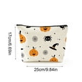 thumbnail image 2 of Halloween Zipper Cosmetic Bag Multi Patterns Spooky Makeup Pouch Reusable Canvas Travel Storage Bag For Makeup Toiletries Small Accessories, 2 of 7