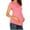 Pink, variant on KIHOUT Summer Women Maternity Clothes Round Neck Short Sleeve Ruffle Fold Pregnant Tops