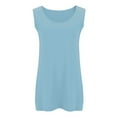 thumbnail image 5 of AherBiu Plus Size Tank Tops for Women Sleeveless Round Neck Loose Comfy Basic Layer Top Tees Cami Tshirts, 5 of 6