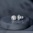 thumbnail image 5 of Rosec Jewels Lab Grown Diamond Swirl Earrings Studs with Screw Back - EF-VS Quality - Ready to Gift for Birthday, 14K White Gold, 5 of 8
