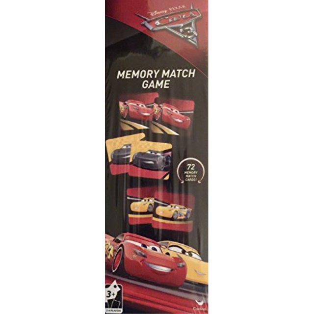 Cars 3 Memory Match Game Disney Pixar 72 Card Game Preschool Walmart