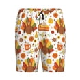 thumbnail image 6 of Daiia Thanksgiving With Turkey Mens Woven Stretch Pajama Short,Short Pajama Pants-X-Large, 6 of 7