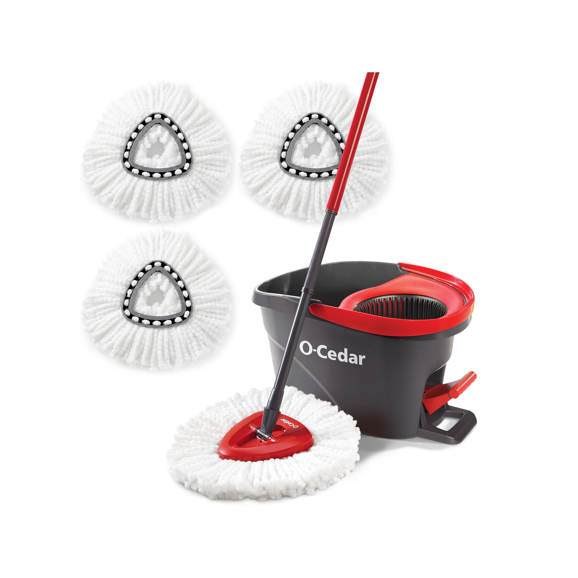 Branded OCedar Easy Wring Spin Mop & Bucket System with 3 Extra