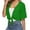 Green, variant on Women's Cardigan Tie Front Design Sheer Short Sleeve Stylish Cropped Length for Any Occasion Lightweight Chiffon Fabric for Layering