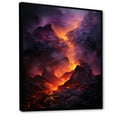 thumbnail image 2 of Designart "Glowing Heart Of The Volcano" Volcano Floater Framed Wall Art Living Room, 2 of 5