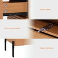 thumbnail image 6 of 47.2" Double Dresser, Minimalist 6 Drawer Rectangular Dresser With Reeded Details And Double-Stick Leg Design, 6 of 7