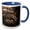 Blue/White, variant on 3drose, Image of Old Schooner on a Dark Stormy Night at Sea, 15oz Mug