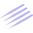 thumbnail image 1 of uxcell Non-Magnetic Straight Tip Tweezer Anti-Static Stainless Steel Precision Tweezer for Eyelash Extensions Volume Purple 4Pcs, 1 of 5