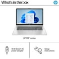 thumbnail image 5 of HP 17.3 inch 1920 x 1080 (Full HD) Laptop | AMD Ryzen 5 7430U(Beat i7-1255U) | AMD Radeon graphics | HDMI|Silver| 8GB RAM | 1024GB SSD | Windows 11 S | Bundle with 64GB USB Flash Drive, 5 of 5