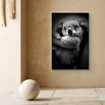 thumbnail image 2 of PixonSign Canvas Print Wall Art Portrait of Koala Bear Animals Wildlife Photography Realism Modern Closeup Dramatic Dark Black and White for Living Room, Bedroom, Office - 12"x18", 2 of 5