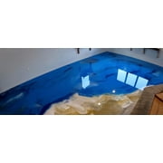 Colored Epoxies Clear Epoxy Resin and Hardener Kit, 2:1 Mix Ratio, Garage Coatings, Flake Floors, Metallic Epoxy Flooring, Clear, 15 Gallon Kit