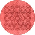 thumbnail image 1 of Ahgly Company Indoor Round Oriental Red Traditional Area Rugs, 8' Round, 1 of 4