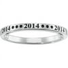 Personalized Family Jewelry Graduation Date Stacking Ring available in Sterling Silver