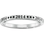 Personalized Family Jewelry Graduation Date Stacking Ring available in Sterling Silver