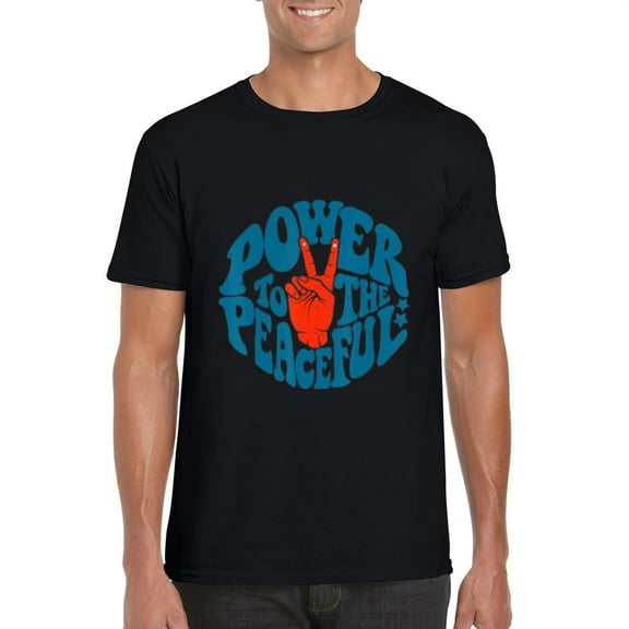 Power To The Peaceful Retro Vintage 70s 4th Of July T-Shirt, for men & women, up to size 5XL