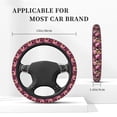 thumbnail image 5 of Goofa Rose Flowers Pattern Elastic Stretch Steering Wheel Cover,Universal 15 inch, Microfiber Breathable Ice Silk, Anti-Slip, Odorless, Easy Carry, 5 of 8