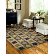 Angle View: Checkers Multi Heavy Weight Heat Set Polypropylene Rug
