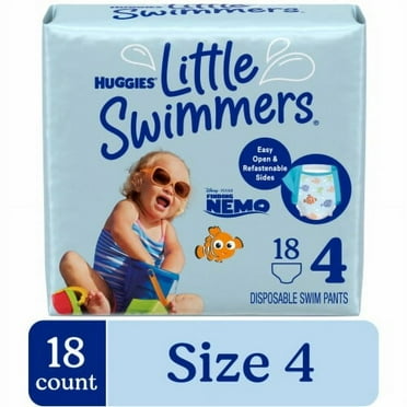 Huggies Little Swimmers Disposable Swim Diapers Size 4 (24-34 lbs) 18 count - Pack of 2